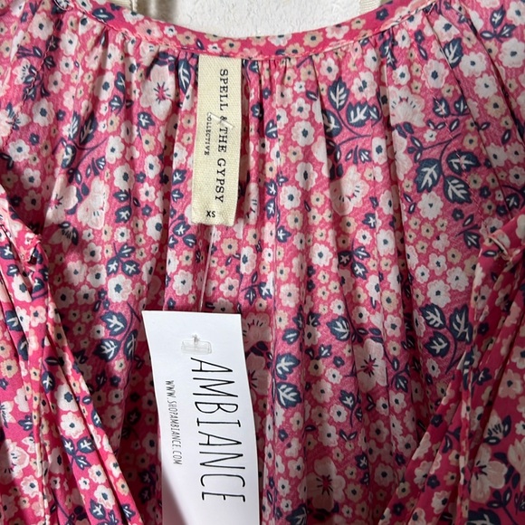 Spell NWT Poppy Smocked Mini Dress Size XS - Picture 7 of 10